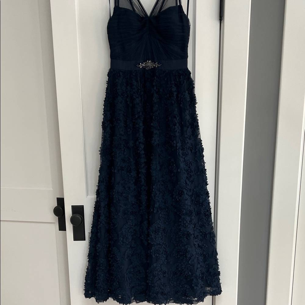Adrianna Papell Midnight Blue Dress Size 4 - Picture 2 of 7